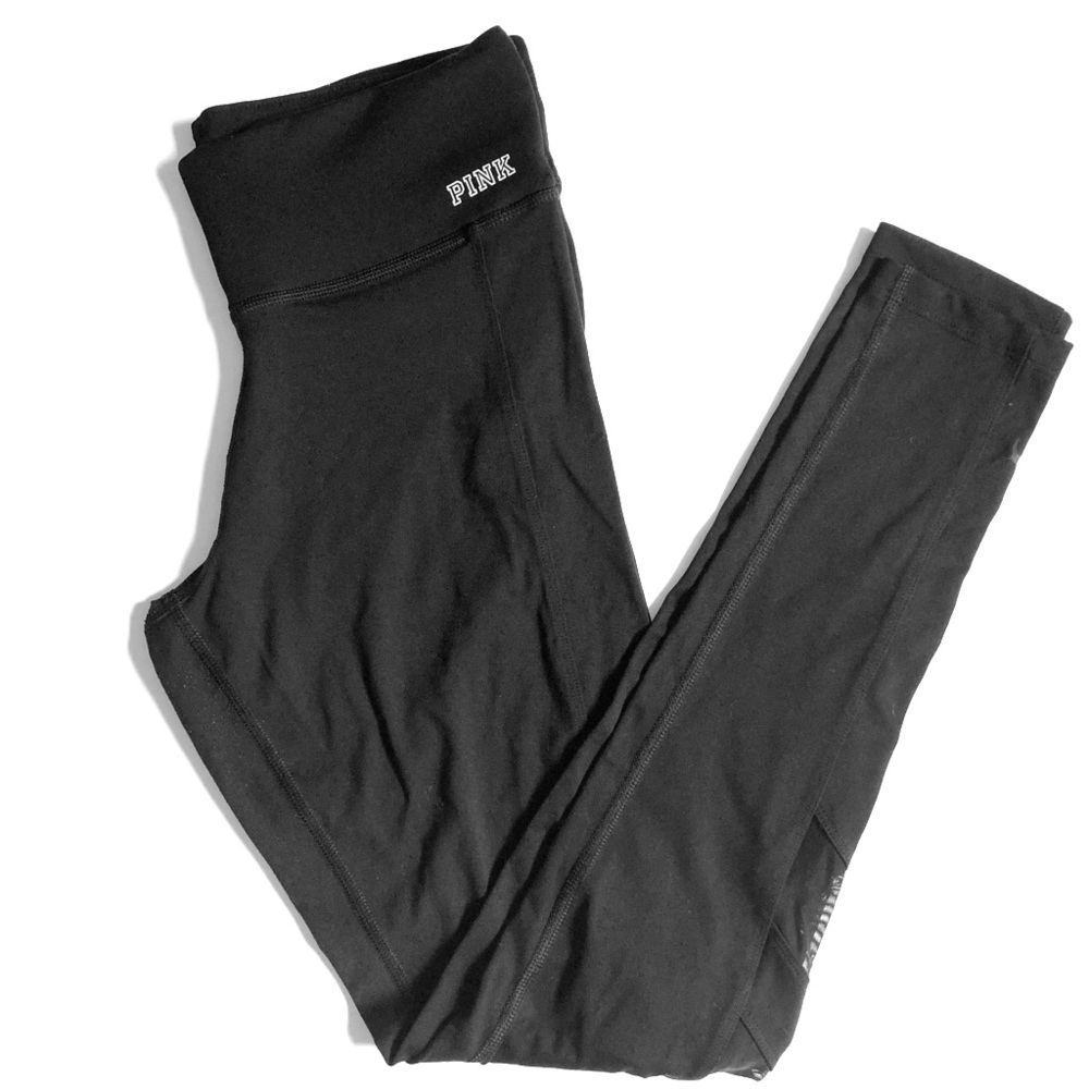 Victorias Secret Pink Black Leggings